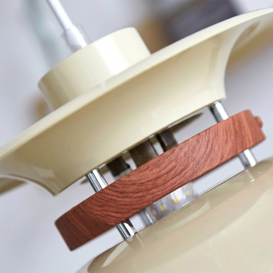 Hayden walnut hardwood canopy connector close up craftsmanship detail wood grain real material quality