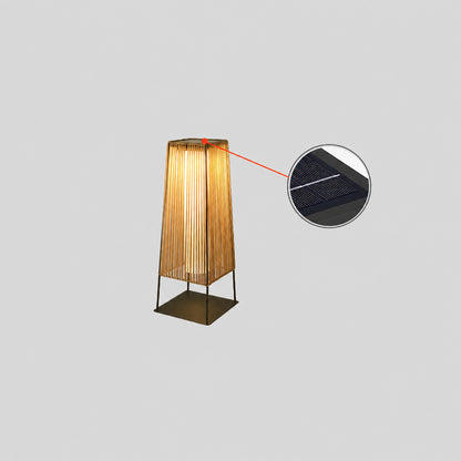 Medium 26.8-inch solar Intreccio outdoor post light lining a garden pathway