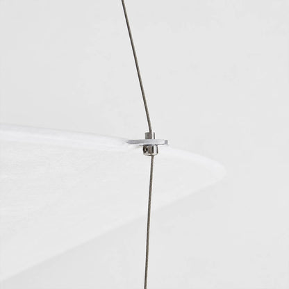 Kōun pendant light Dupont paper crinkled dynamic texture organic humidity responsive character detail close up craftsmanship unique