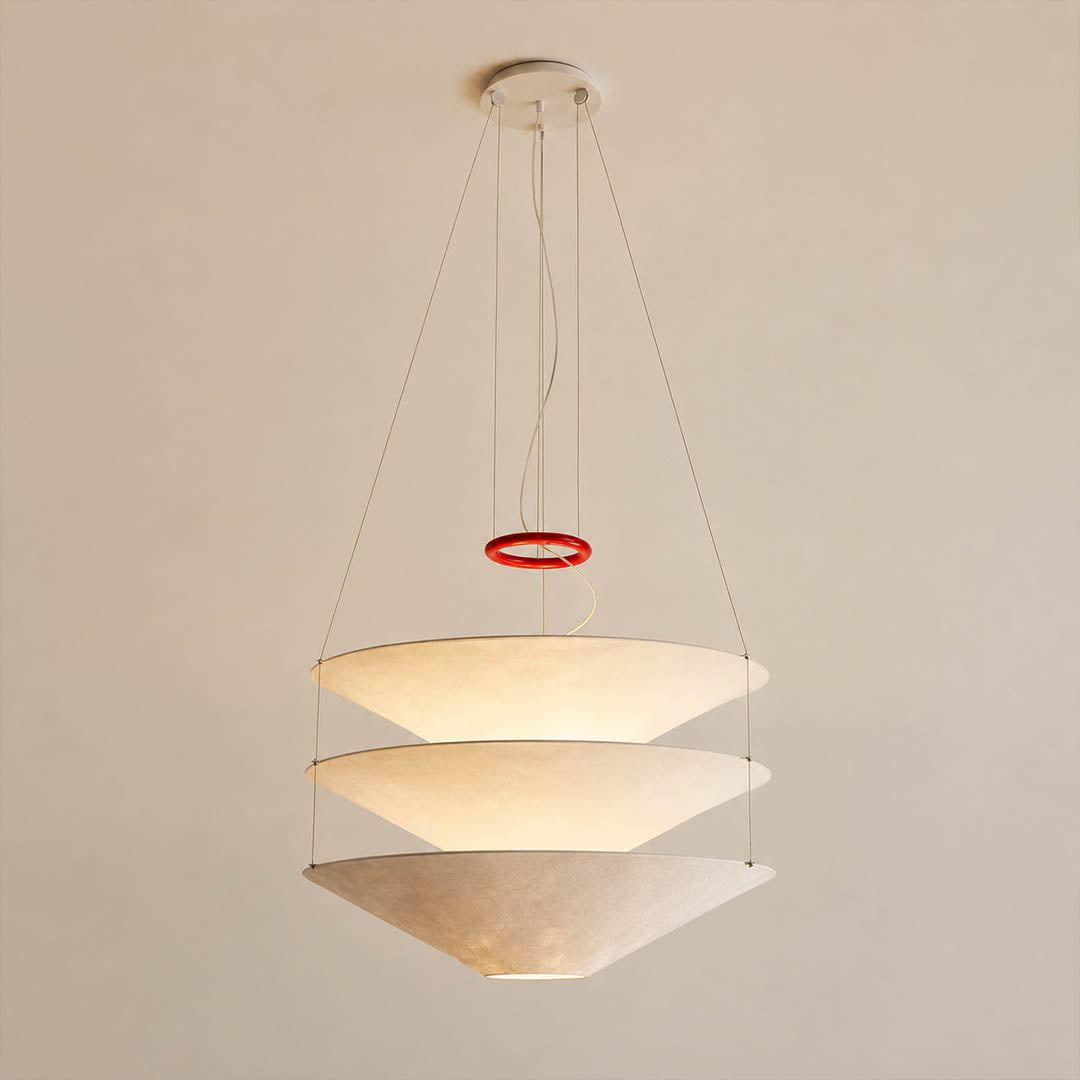 Kōun pendant light ceiling canopy adjustable cord 59 inch mounting hardware detail close up architectural sophisticated