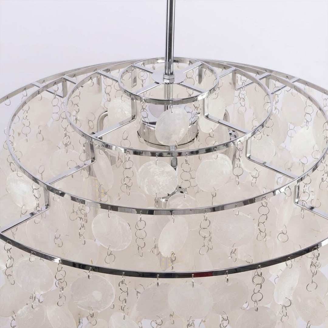 Sirena vs Laguna vs Aurelia FUN style shape comparison cluster sphere vs flat horizontal vs vertical waterfall Capiz shell Mid Century designer family