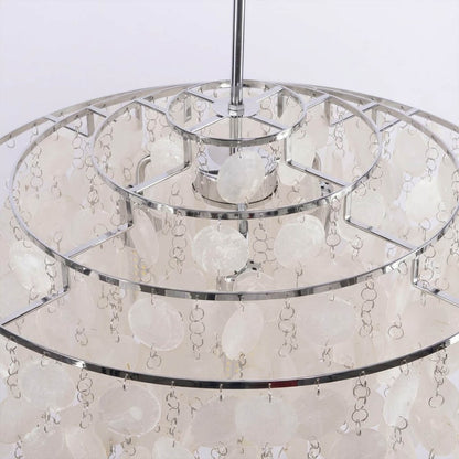 Sirena vs Laguna vs Aurelia FUN style shape comparison cluster sphere vs flat horizontal vs vertical waterfall Capiz shell Mid Century designer family