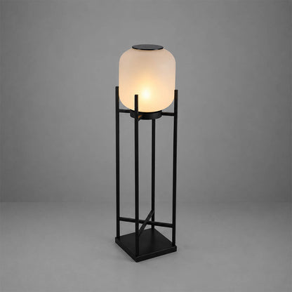Larsen solar panel top integrated self charging no wiring required outdoor lantern functionality detail sustainable green