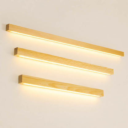 Larsson linear wood wall light three sizes 23 31 47 inch length comparison slim linear bar reference proportional