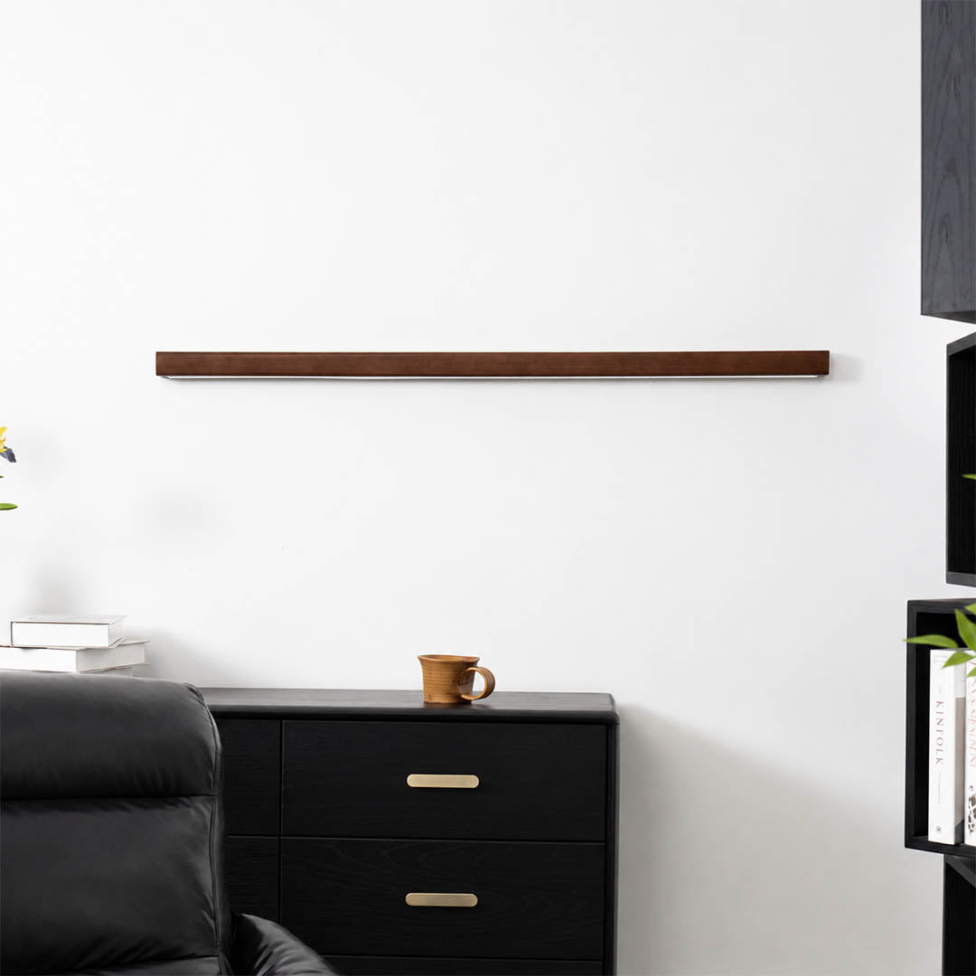 Larsson linear wood wall light office study professional space wood slim warm LED architectural American commercial interior styled