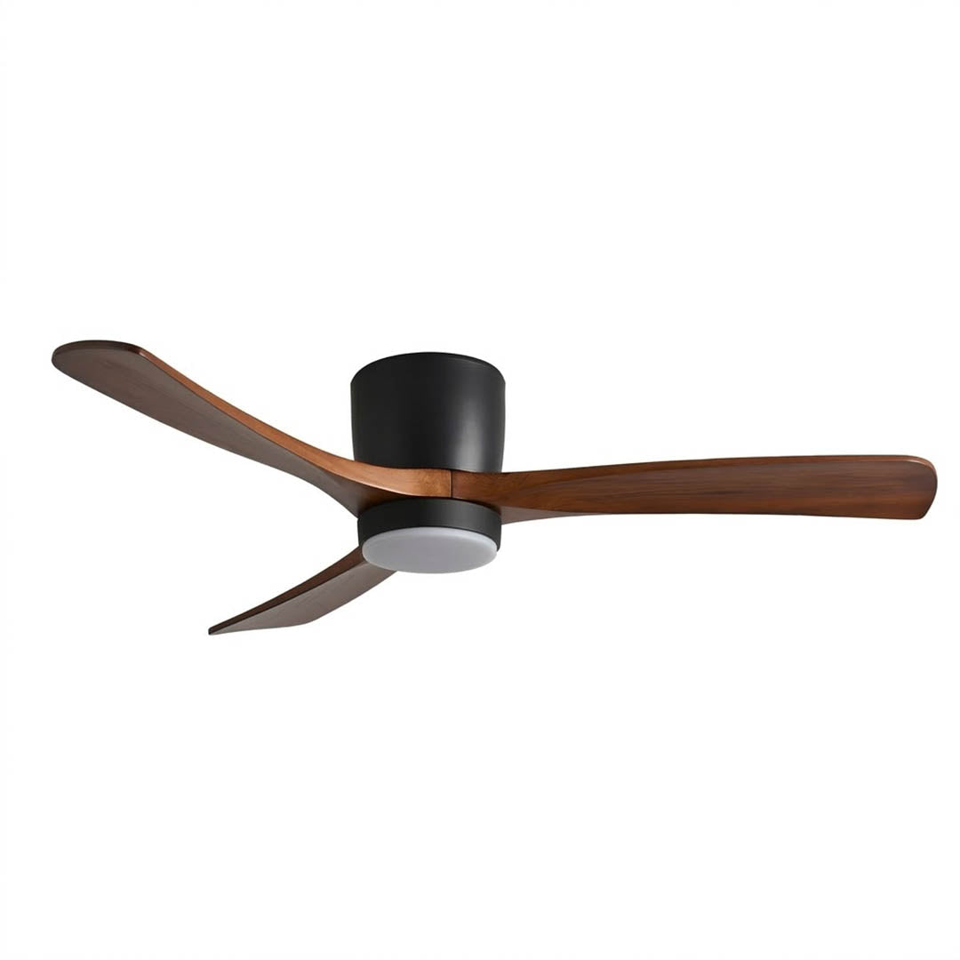 Linnea ceiling fan four color finishes comparison black walnut grey natural white walnut white natural wood