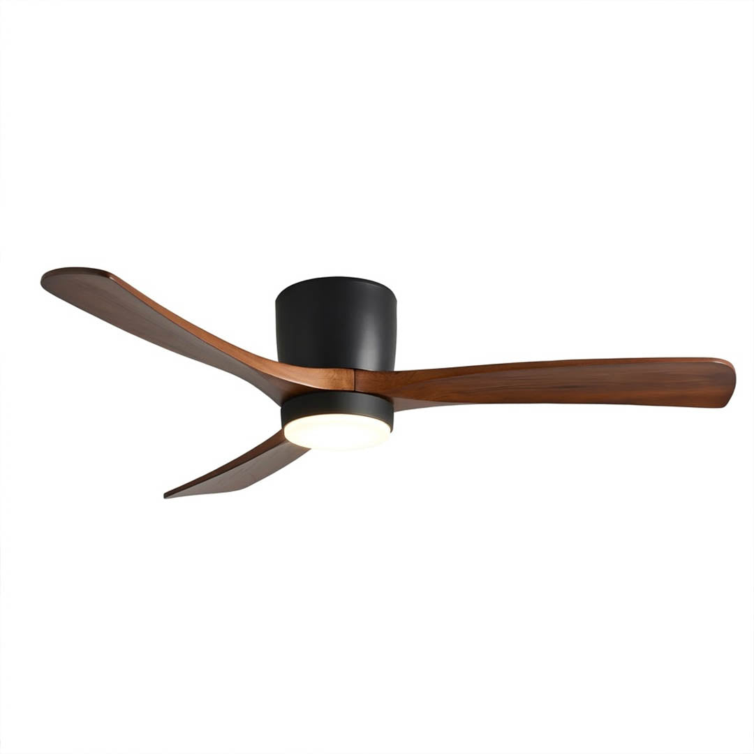 Linnea ceiling fan four color finishes comparison black walnut grey natural white walnut white natural wood