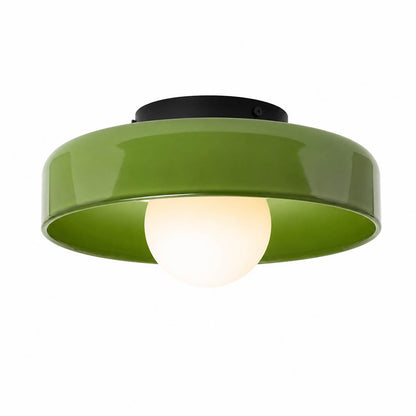 Lottie vintage stained glass mushroom ceiling light Green sage moss Cottagecore Maximalist retro 70s botanical white background