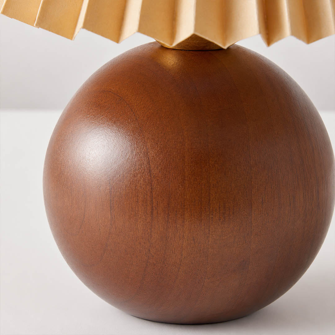 Mame table lamp khaki natural linen fabric drum shade woven texture warm diffused ambient glow soft Japanese inspired detail close up craftsmanship