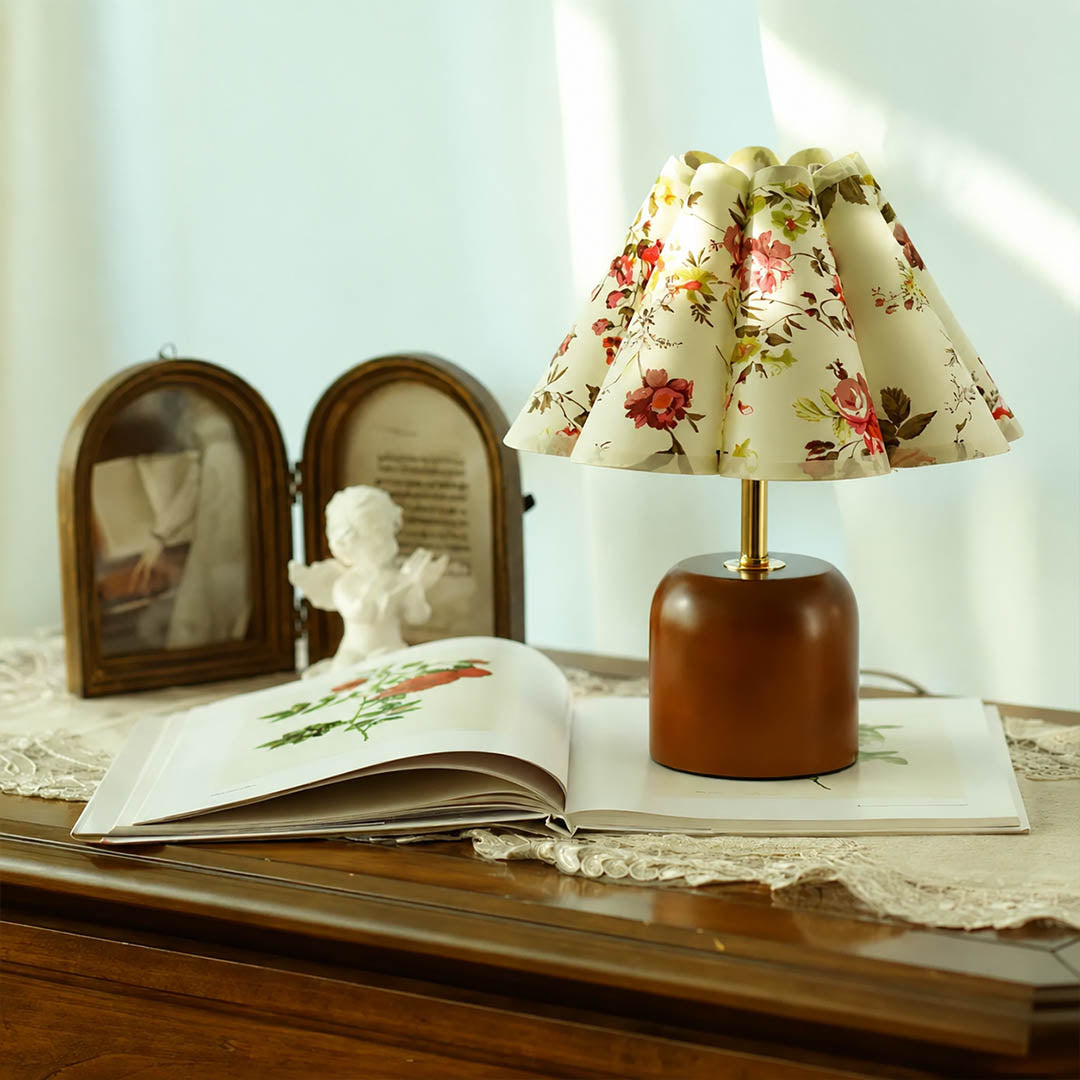 Marea ceramic table lamp study reading nook etched ceramic fabric shade warm glow classic American home lifestyle interior