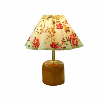 Marea ceramic table lamp model B etched textured ceramic base fabric shade classic coastal white background front view