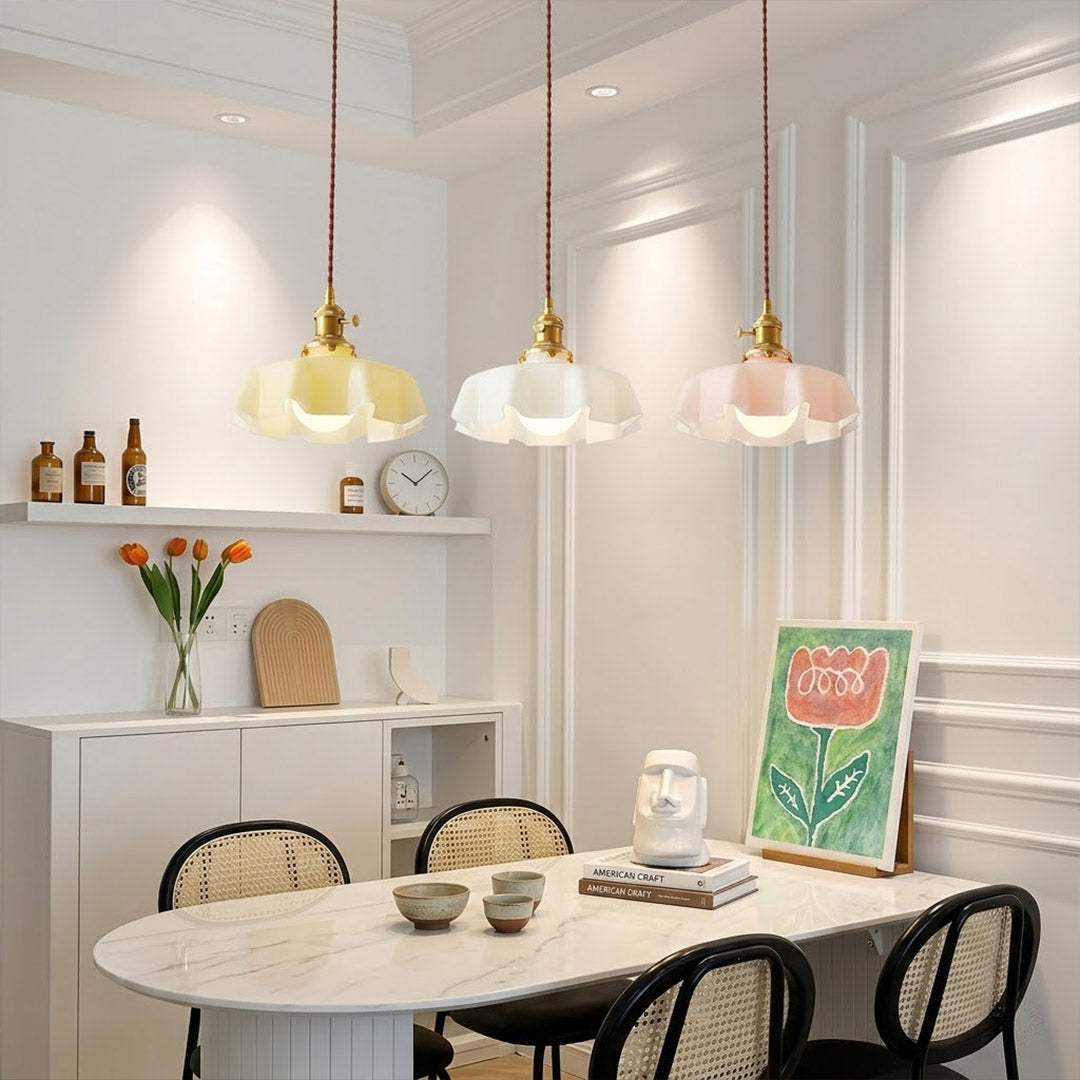 Margaux 4 colors mixed pendant cluster dining room eclectic Maximalist French vintage statement Cottagecore interior