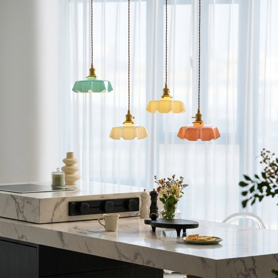 Margaux 4 colors mixed pendant cluster dining room eclectic Maximalist French vintage statement Cottagecore interior