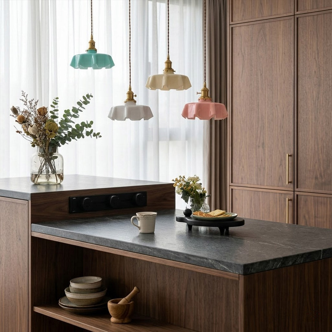 Margaux 4 colors mixed pendant cluster dining room eclectic Maximalist French vintage statement Cottagecore interior