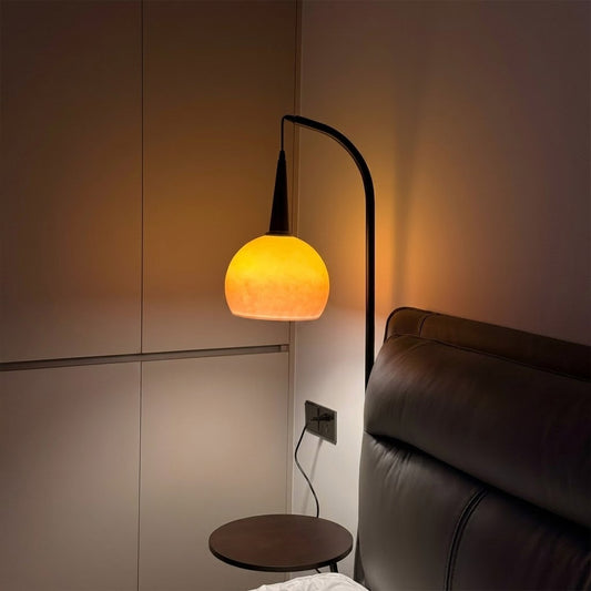 Marigold Floor Lamp with Shelves | Arc Stand – Stuberlighting