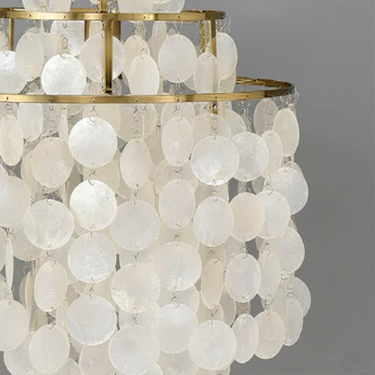 Marina Capiz shell translucent natural pearl iridescent close up detail Coastal Boho beach house authentic craftsmanship