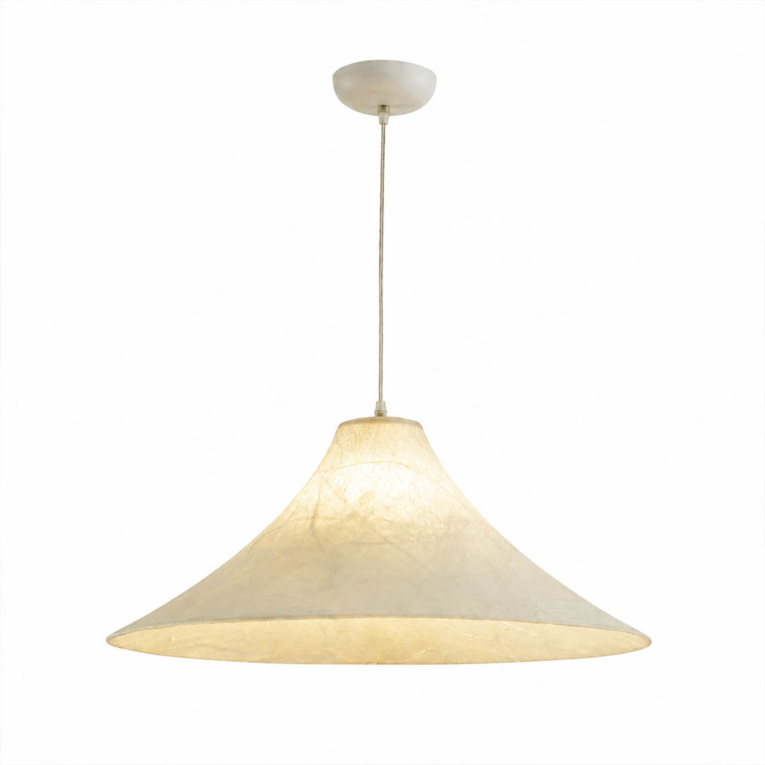 Marlow wide-flat silk disc pendant light large 35.4 inch white handcrafted natural mulberry silk oversized shade metal frame statement dining kitchen island commercial white background