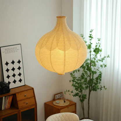 Mayu pendant light 22.4 inch reading corner armchair cozy intimate warm ambient sculptural oval cocoon Japanese Japandi lifestyle interior