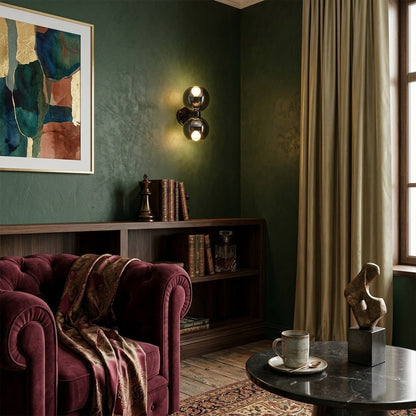 Mira wall sconces in a row along hallway warm even rhythm modern interior