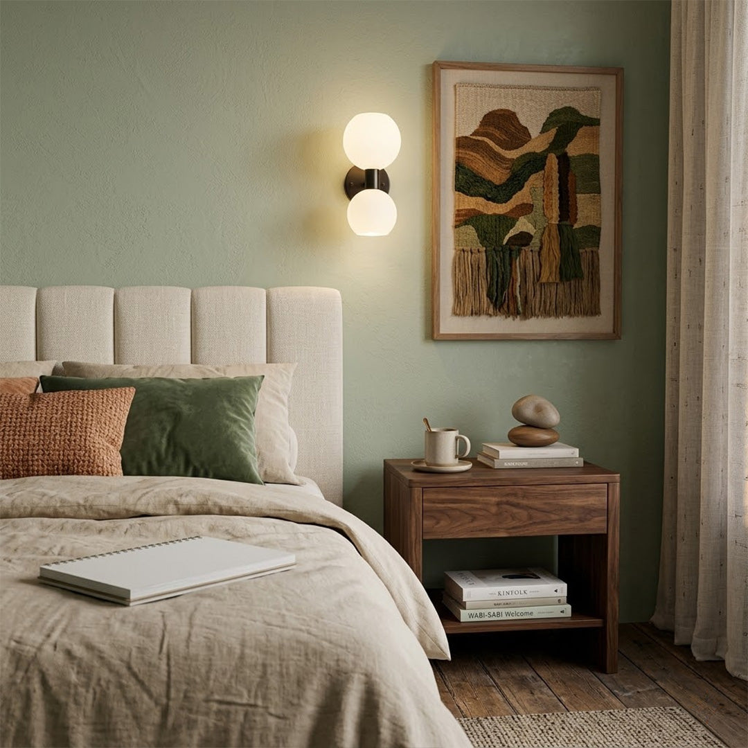 Mira wall sconces in a row along hallway warm even rhythm modern interior