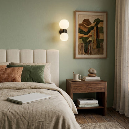 Mira wall sconces in a row along hallway warm even rhythm modern interior