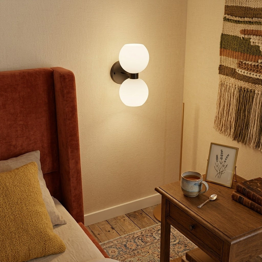 Mira wall sconces in a row along hallway warm even rhythm modern interior