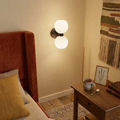 Mira wall sconces in a row along hallway warm even rhythm modern interior