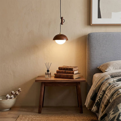 Mochi mini pendant bedside Japandi bedroom soft 3000K warm ambient glow above nightstand