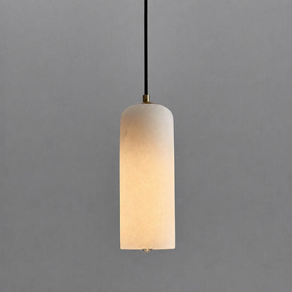 Monvela alabaster pendant light natural stone organic veining unique pattern detail close up translucent craftsmanship