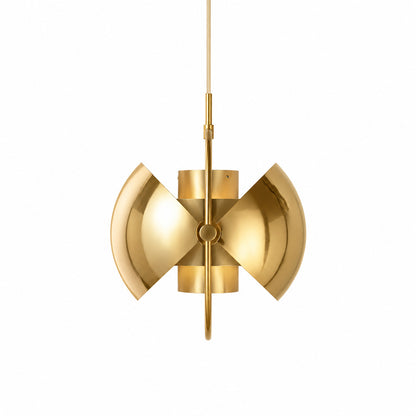 Small 10.2-inch copper Emisfero hemisphere pendant light as a warm accent over a table
