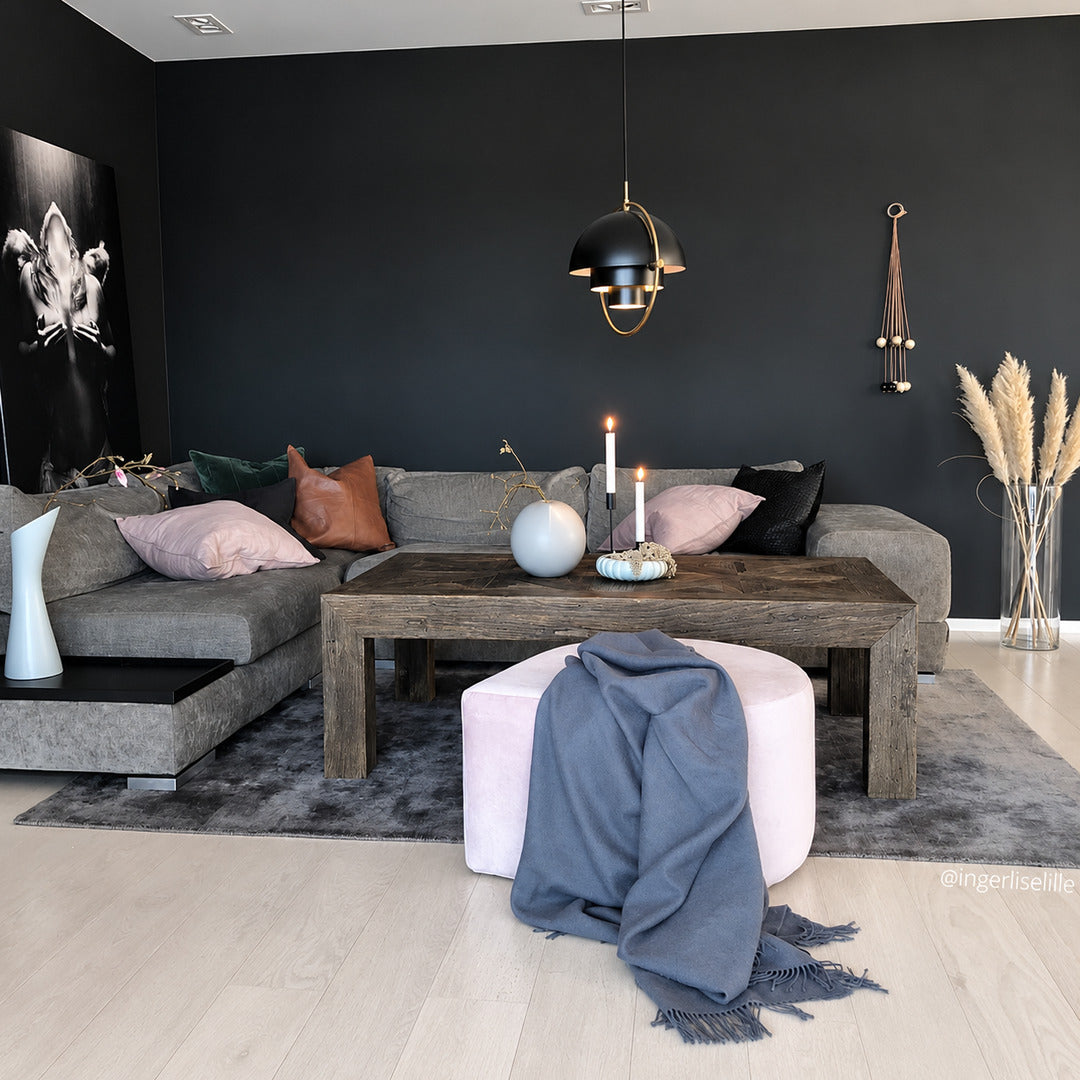 Emisfero hemisphere pendant light as a sculptural mid-century accent in a modern living room