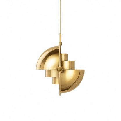 Small 10.2-inch copper Emisfero hemisphere pendant light as a warm accent over a table