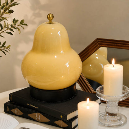 Nashi table lamp cream modern bedroom bedside reading warm 3000K glow cordless pear shaped USB rechargeable intimate cozy lifestyle interior American home