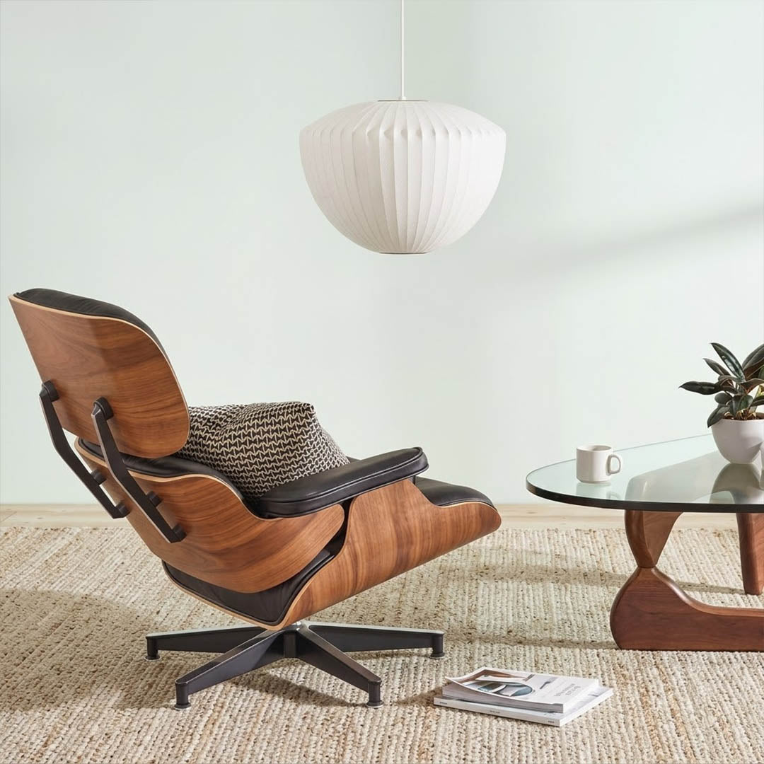 Nelson style bubble Crisscross Ball pendant 16 inch living room statement Mid Century modern sculptural architectural warm glow interior