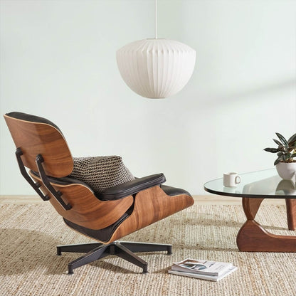 Nelson style bubble Crisscross Ball pendant 16 inch living room statement Mid Century modern sculptural architectural warm glow interior