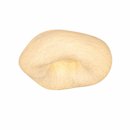 Nimbus mulberry silk cloud ceiling lamp 20 inch white triac warm dimming smooth dimmable atmospheric bedroom living room Japandi Zen premium Wabi Sabi flush mount white background