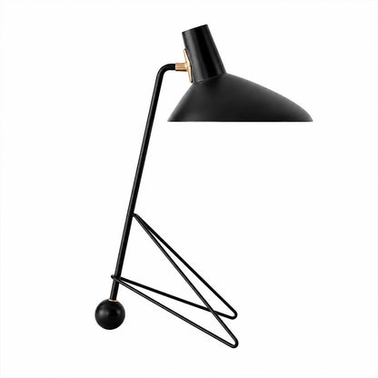 Nocta geometric metal table lamp matte black sculptural geometric base adjustable shade modern industrial white background front view
