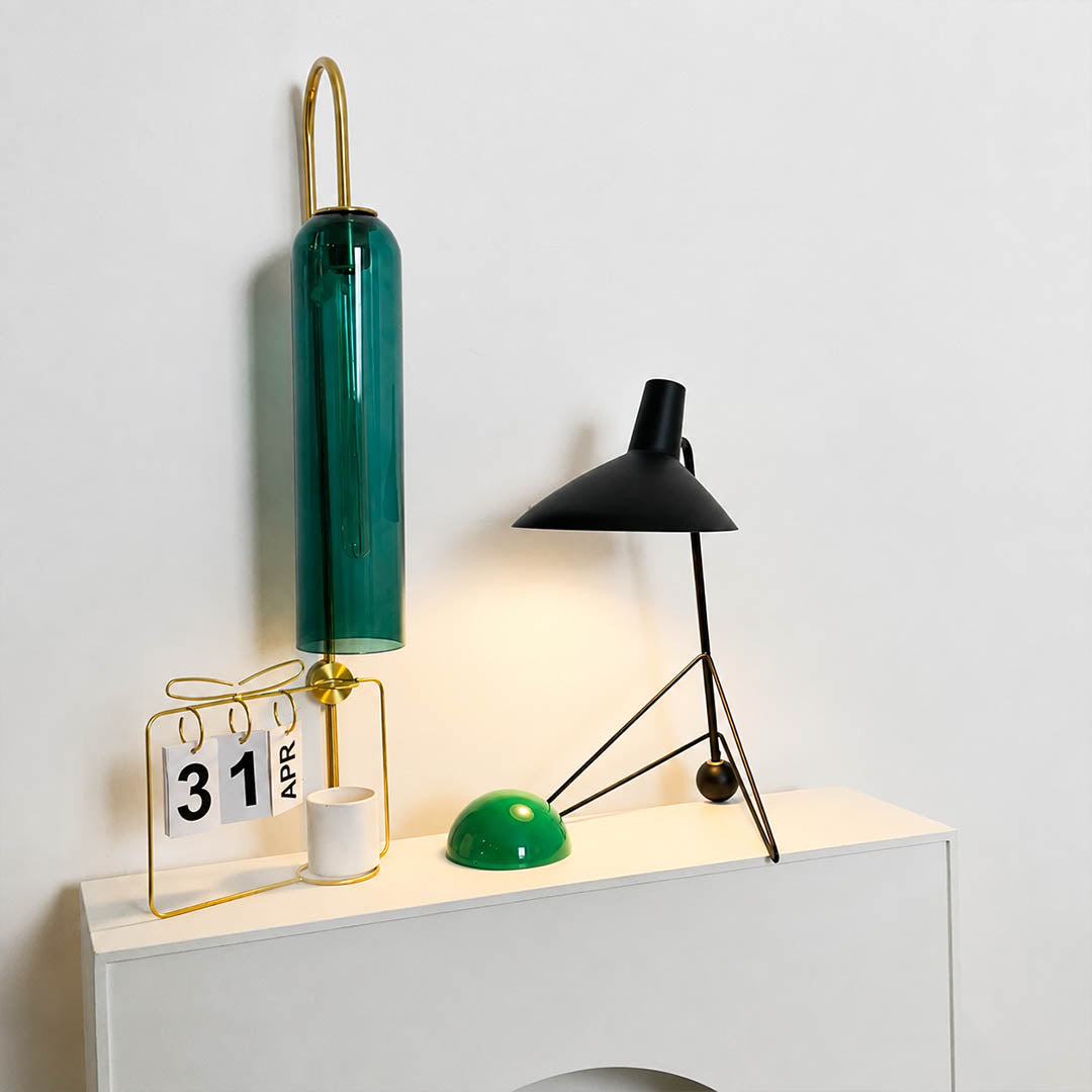 Nocta geometric metal table lamp minimalist modern entryway console metal geometric sleek American home lifestyle interior styled