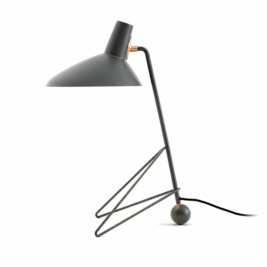 Nocta geometric metal table lamp green metal sculptural geometric base adjustable shade modern industrial white background front view
