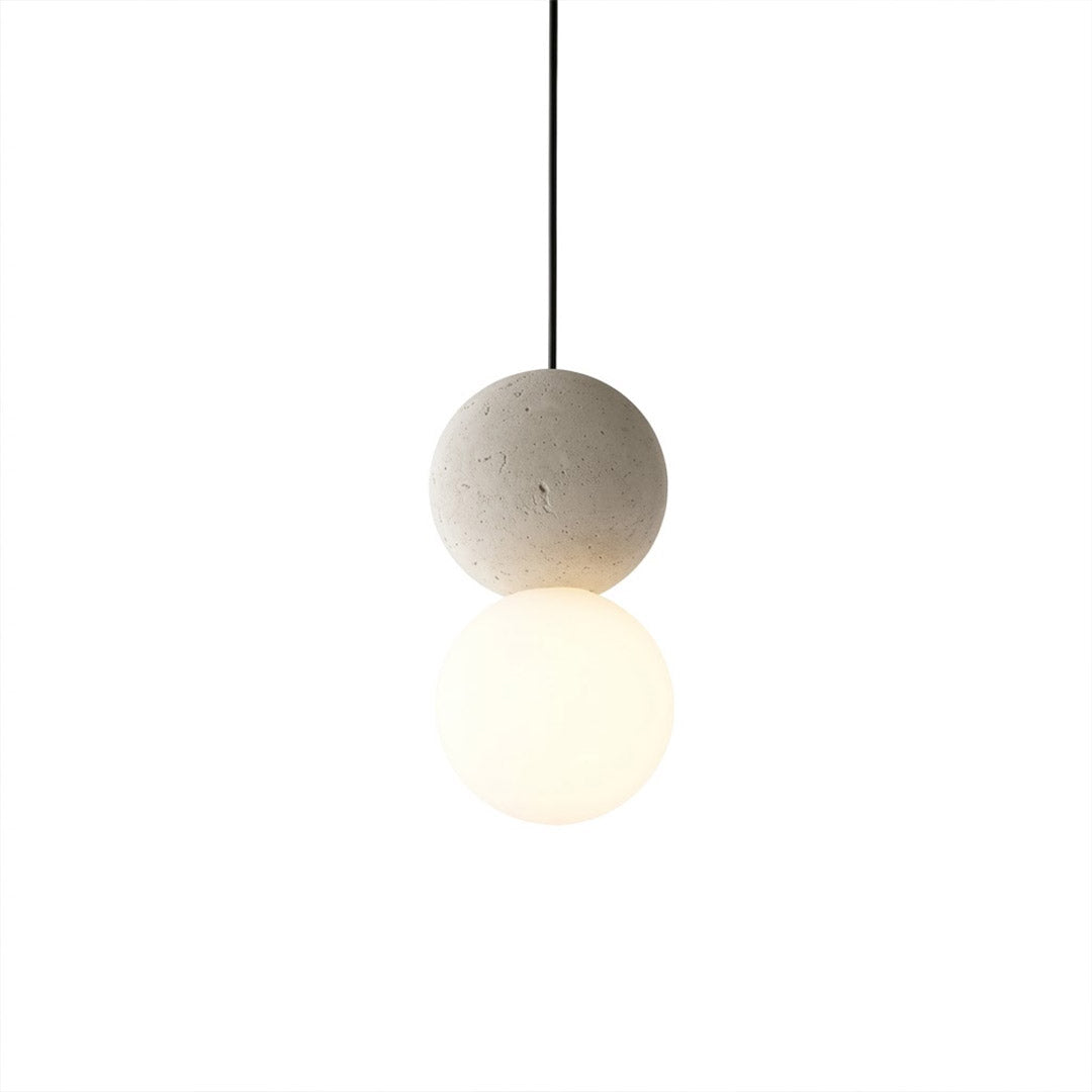 Norra concrete mini pendant light Grey and White modern industrial minimalist 4.7 inch small white background