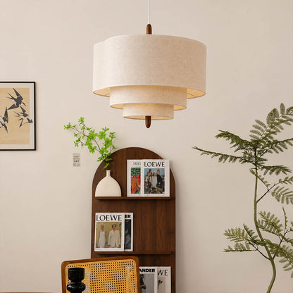 Nuvola pendant light off-white fabric texture soft cotton natural weave Scandinavian handcrafted quality detail close up material