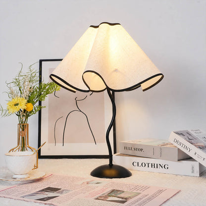 Onda table lamp modern home office study desk statement vintage inspired warm ambient sculptural squiggly base pleated shade elegant functional lifestyle interior