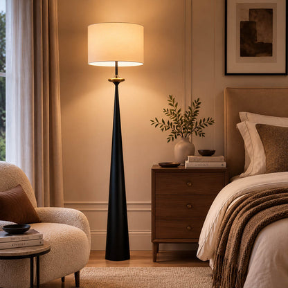 Orbelle floor lamp bedroom bedside corner stacked circle warm ambient modern American home lifestyle interior styled
