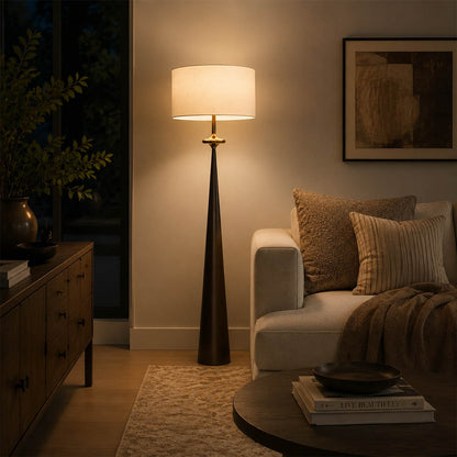 Orbelle floor lamp living room sofa side stacked circle modern warm ambient reading American home lifestyle interior styled