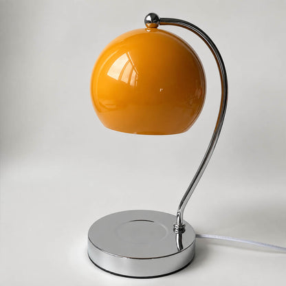 Orbet sphere candle warmer lamp chrome orange spherical shade scent warmer cute white background front view