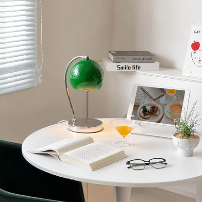 Orbet sphere candle warmer lamp study desk scent warming warm glow chrome cute relaxing American home lifestyle interior