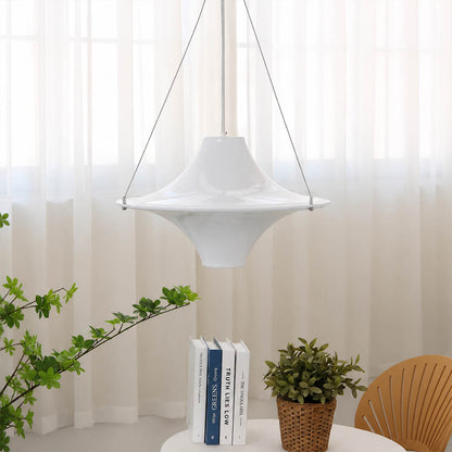 Orbis acrylic pendant light opal white acrylic glossy finish smooth surface detail close up premium