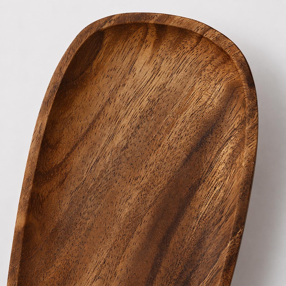 Ovi wood wall lamp solid walnut wood natural grain warm brown sheen handcrafted texture detail close up premium quality