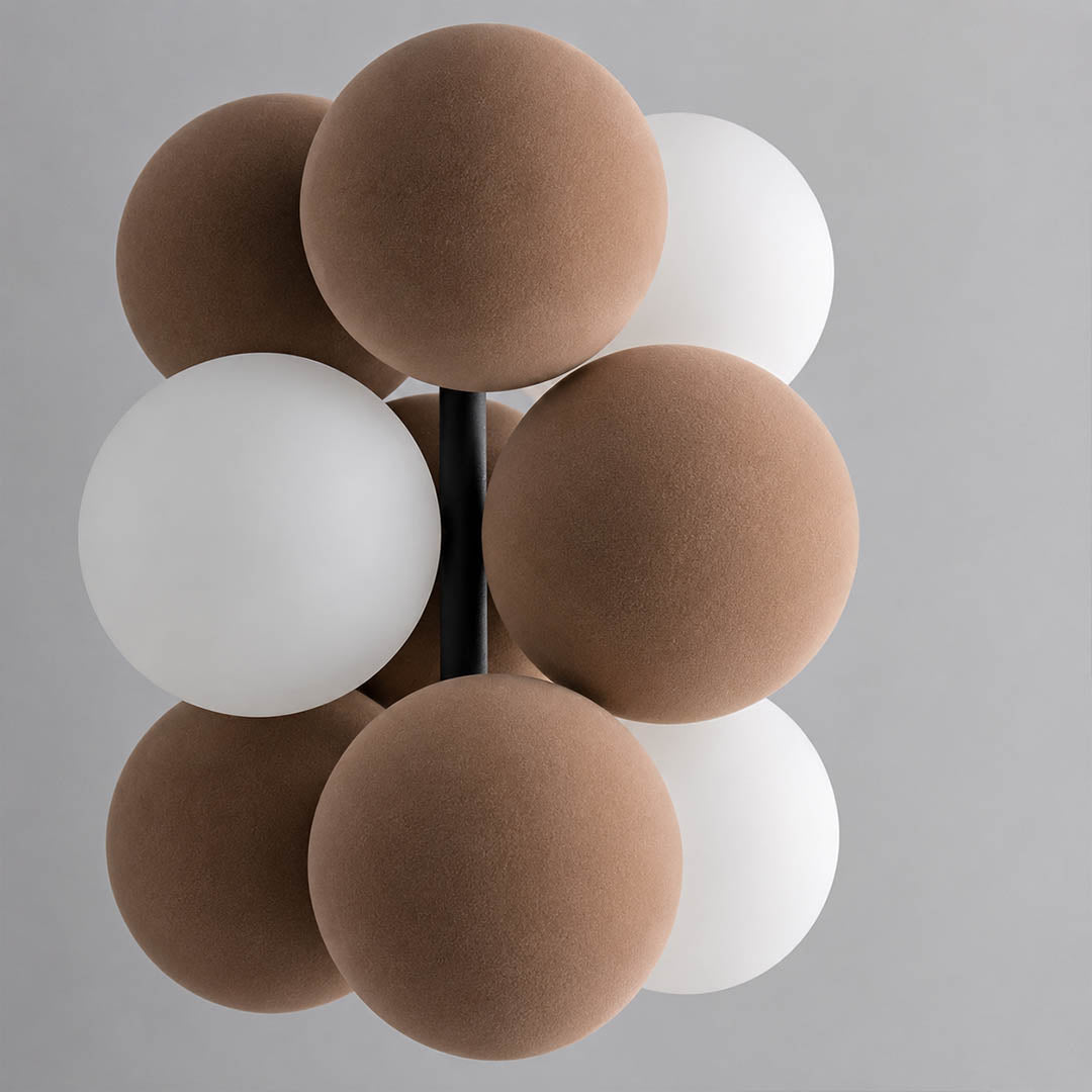 Palina PVC premium polymer bubble shade smooth matte finish translucent handcrafted detail close up craftsmanship