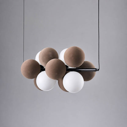 Palina vertical vs horizontal cluster arrangement comparison side by side balloon bubble PVC pendant orientation choice helper modern retro